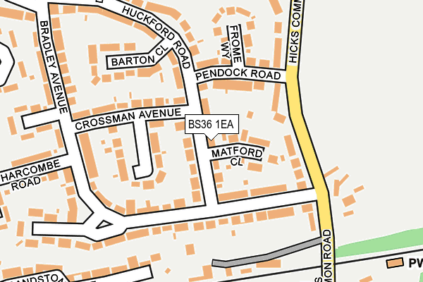 BS36 1EA map - OS OpenMap – Local (Ordnance Survey)