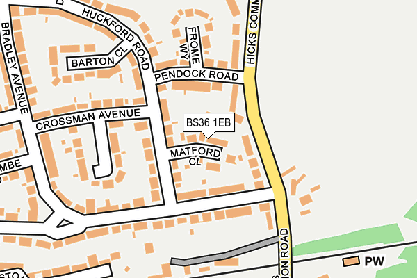 BS36 1EB map - OS OpenMap – Local (Ordnance Survey)
