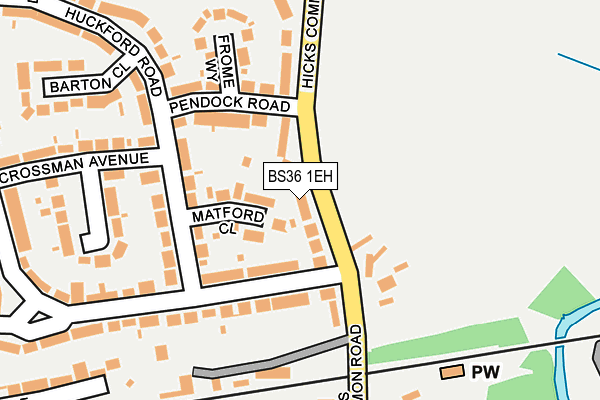 BS36 1EH map - OS OpenMap – Local (Ordnance Survey)