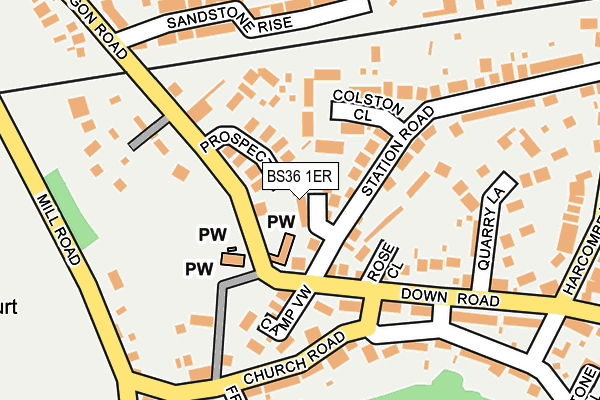 BS36 1ER map - OS OpenMap – Local (Ordnance Survey)