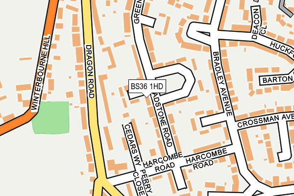 BS36 1HD map - OS OpenMap – Local (Ordnance Survey)