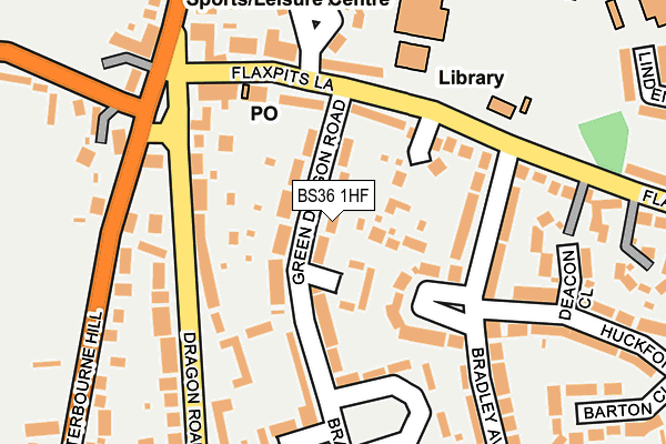 BS36 1HF map - OS OpenMap – Local (Ordnance Survey)