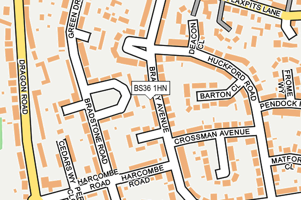 BS36 1HN map - OS OpenMap – Local (Ordnance Survey)