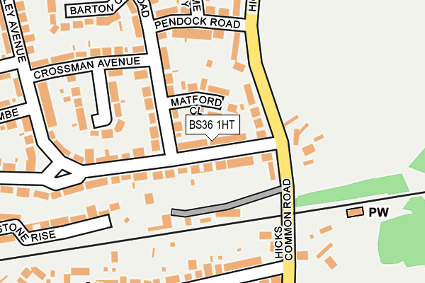 BS36 1HT map - OS OpenMap – Local (Ordnance Survey)