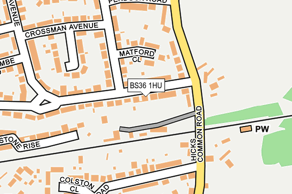 BS36 1HU map - OS OpenMap – Local (Ordnance Survey)