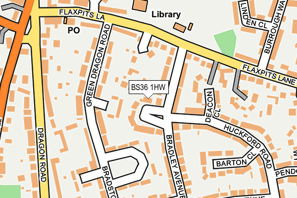 BS36 1HW map - OS OpenMap – Local (Ordnance Survey)