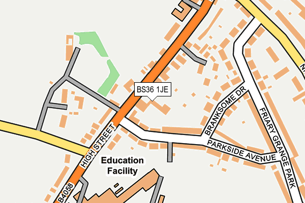 BS36 1JE map - OS OpenMap – Local (Ordnance Survey)