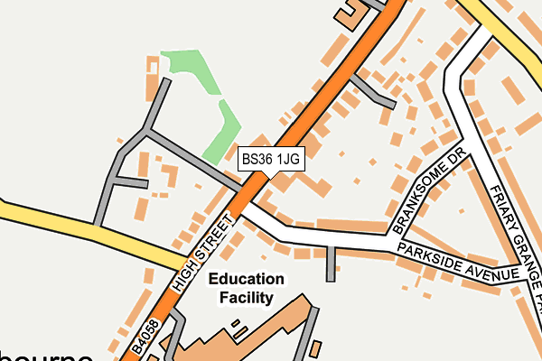 BS36 1JG map - OS OpenMap – Local (Ordnance Survey)