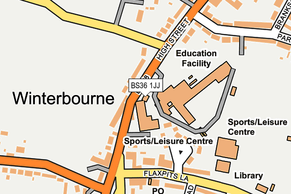 BS36 1JJ map - OS OpenMap – Local (Ordnance Survey)