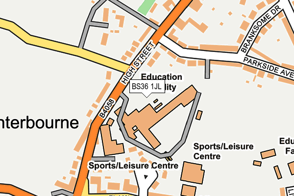 BS36 1JL map - OS OpenMap – Local (Ordnance Survey)