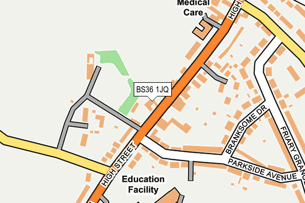 BS36 1JQ map - OS OpenMap – Local (Ordnance Survey)