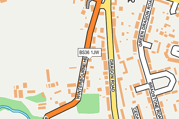 BS36 1JW map - OS OpenMap – Local (Ordnance Survey)