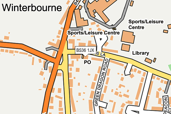 BS36 1JX map - OS OpenMap – Local (Ordnance Survey)