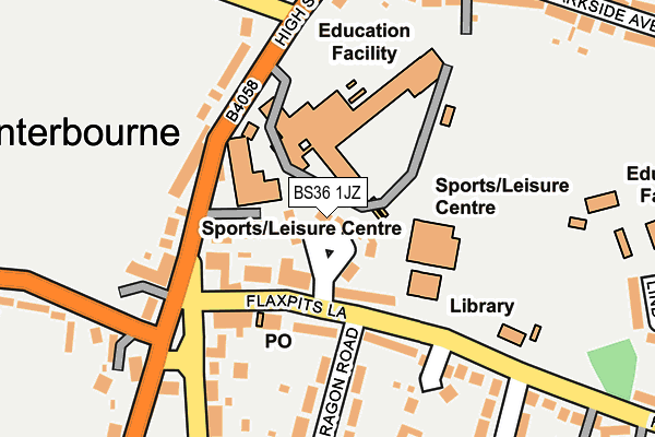 BS36 1JZ map - OS OpenMap – Local (Ordnance Survey)