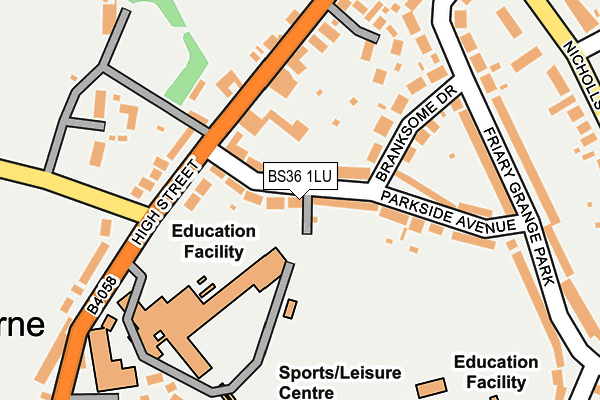 BS36 1LU map - OS OpenMap – Local (Ordnance Survey)