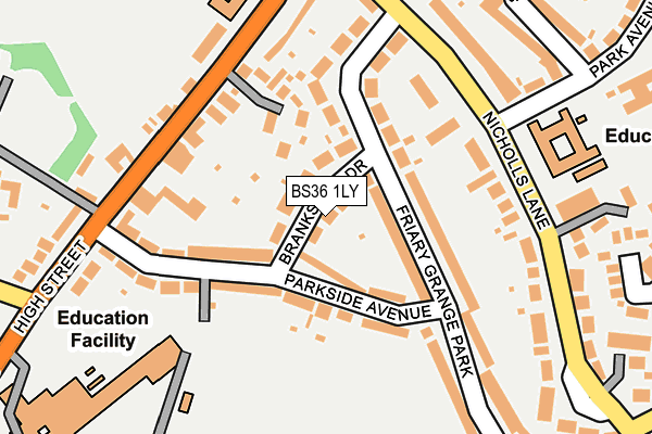 BS36 1LY map - OS OpenMap – Local (Ordnance Survey)