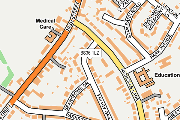 BS36 1LZ map - OS OpenMap – Local (Ordnance Survey)