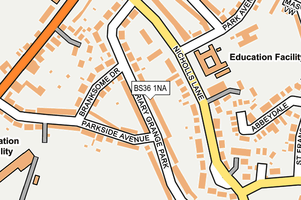 BS36 1NA map - OS OpenMap – Local (Ordnance Survey)