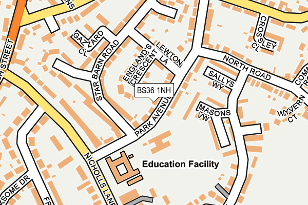 BS36 1NH map - OS OpenMap – Local (Ordnance Survey)