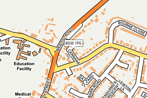 BS36 1PG map - OS OpenMap – Local (Ordnance Survey)