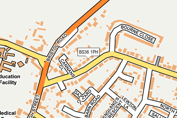 BS36 1PH map - OS OpenMap – Local (Ordnance Survey)