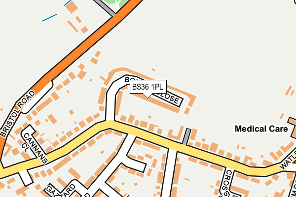 BS36 1PL map - OS OpenMap – Local (Ordnance Survey)