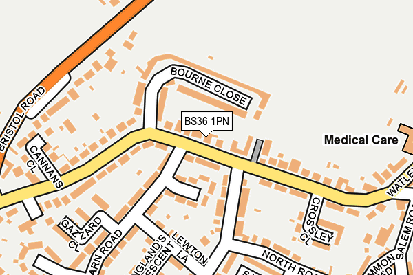 BS36 1PN map - OS OpenMap – Local (Ordnance Survey)