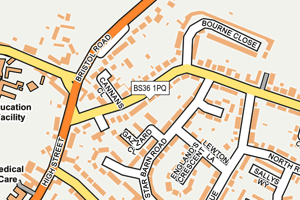 BS36 1PQ map - OS OpenMap – Local (Ordnance Survey)