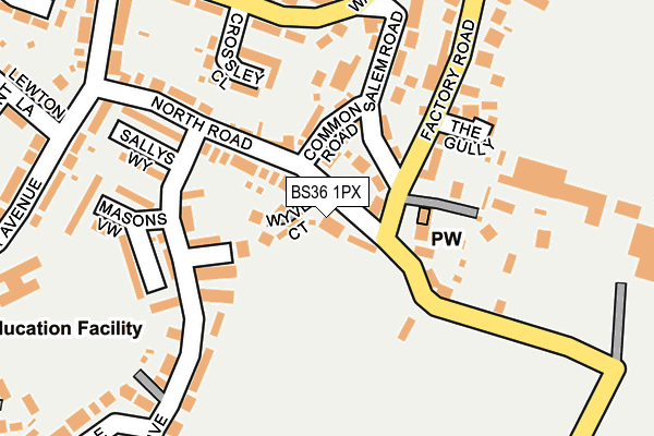 BS36 1PX map - OS OpenMap – Local (Ordnance Survey)