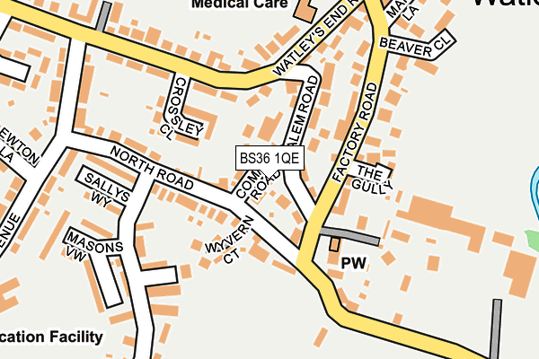 BS36 1QE map - OS OpenMap – Local (Ordnance Survey)