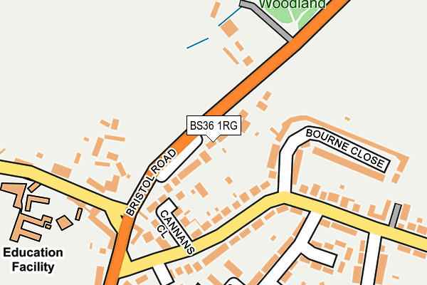 BS36 1RG map - OS OpenMap – Local (Ordnance Survey)