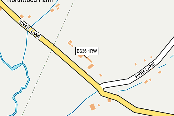 BS36 1RW map - OS OpenMap – Local (Ordnance Survey)