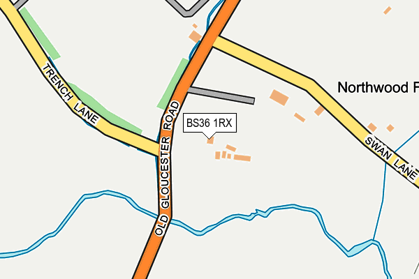 BS36 1RX map - OS OpenMap – Local (Ordnance Survey)