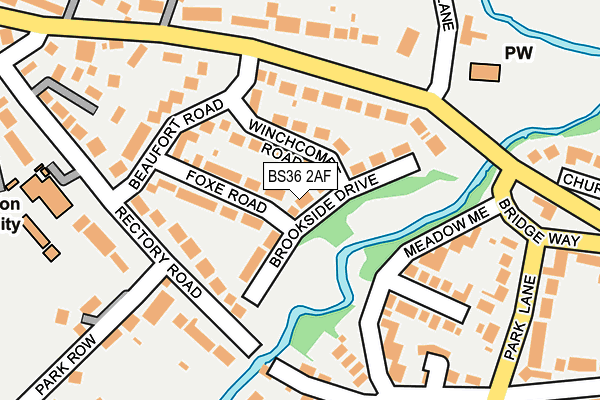 BS36 2AF map - OS OpenMap – Local (Ordnance Survey)