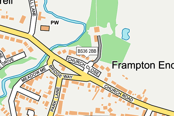 BS36 2BB map - OS OpenMap – Local (Ordnance Survey)