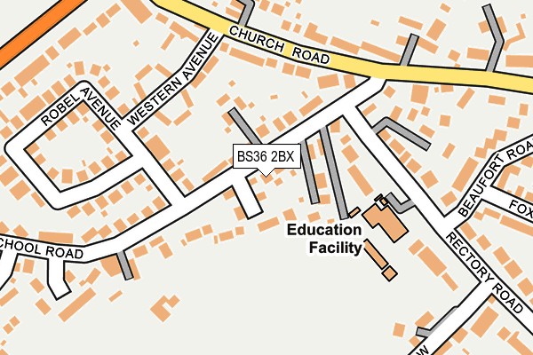 BS36 2BX map - OS OpenMap – Local (Ordnance Survey)