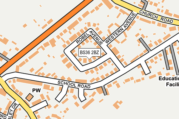 BS36 2BZ map - OS OpenMap – Local (Ordnance Survey)