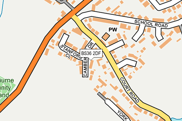 BS36 2DF map - OS OpenMap – Local (Ordnance Survey)