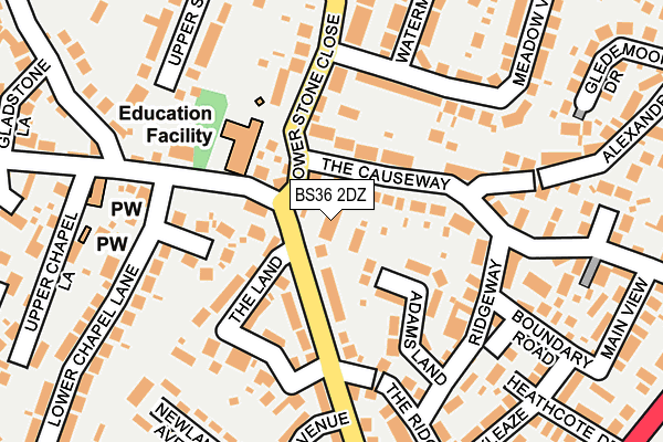 BS36 2DZ map - OS OpenMap – Local (Ordnance Survey)