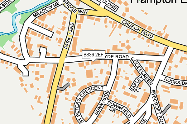 BS36 2EF map - OS OpenMap – Local (Ordnance Survey)