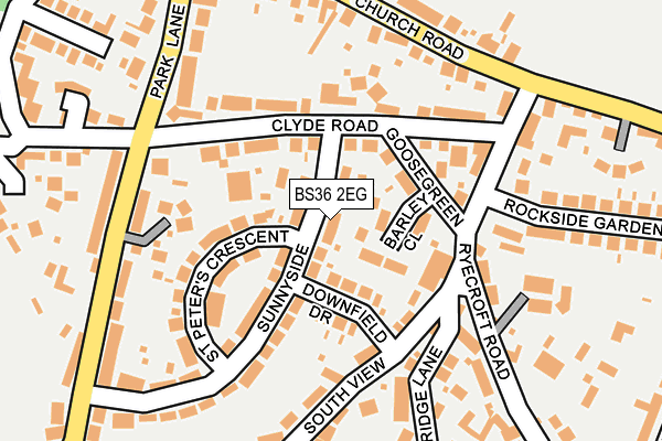 BS36 2EG map - OS OpenMap – Local (Ordnance Survey)