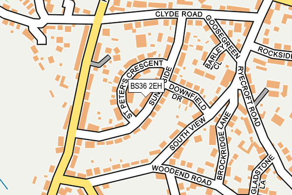 BS36 2EH map - OS OpenMap – Local (Ordnance Survey)