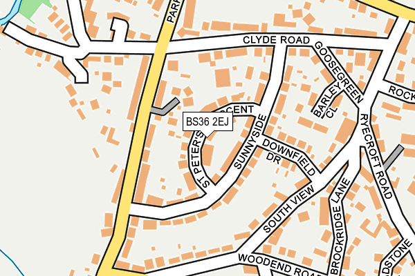 BS36 2EJ map - OS OpenMap – Local (Ordnance Survey)