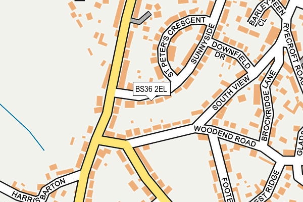 BS36 2EL map - OS OpenMap – Local (Ordnance Survey)