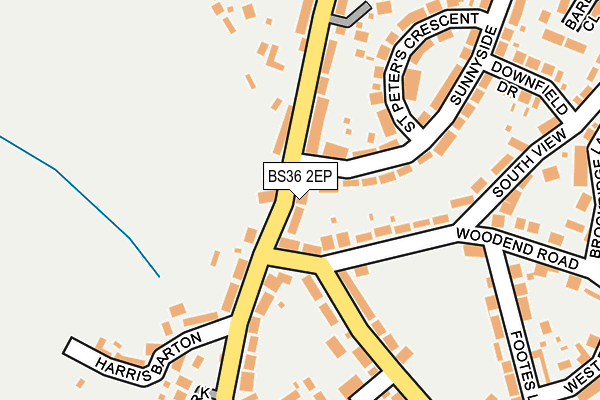 BS36 2EP map - OS OpenMap – Local (Ordnance Survey)
