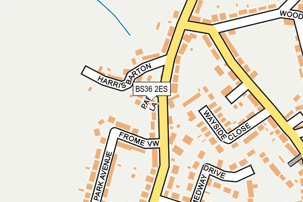 BS36 2ES map - OS OpenMap – Local (Ordnance Survey)