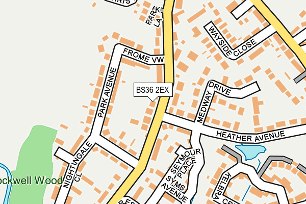 BS36 2EX map - OS OpenMap – Local (Ordnance Survey)