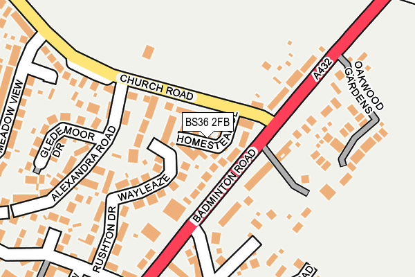 BS36 2FB map - OS OpenMap – Local (Ordnance Survey)