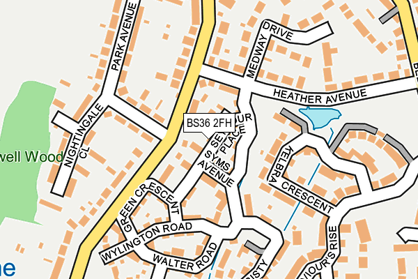 BS36 2FH map - OS OpenMap – Local (Ordnance Survey)