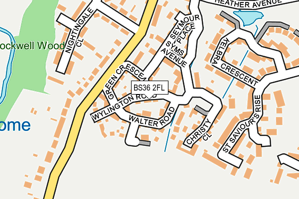 BS36 2FL map - OS OpenMap – Local (Ordnance Survey)